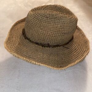 Raffia straw river rocks hat by Michael Stars